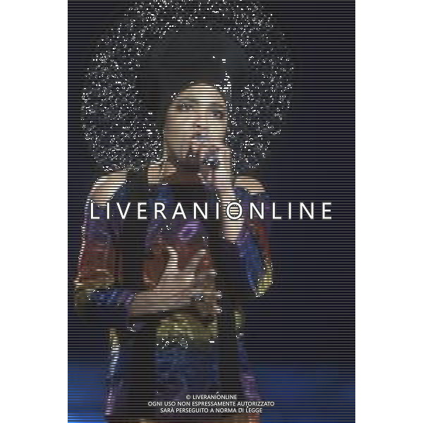 DIAP-RETROSPETTIVA DEE DEE BRIDGEWATER CANTANTE NELLA FOTO DEE DEE BRIDGEWATER A SANREMO NELL\'ANNO 1990 AG ALDO LIVERANI SAS