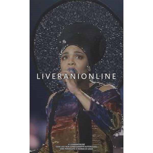 DIAP-RETROSPETTIVA DEE DEE BRIDGEWATER CANTANTE NELLA FOTO DEE DEE BRIDGEWATER A SANREMO NELL\'ANNO 1990 AG ALDO LIVERANI SAS