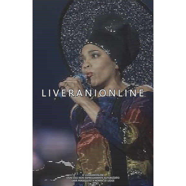 DIAP-RETROSPETTIVA DEE DEE BRIDGEWATER CANTANTE NELLA FOTO DEE DEE BRIDGEWATER A SANREMO NELL\'ANNO 1990 AG ALDO LIVERANI SAS