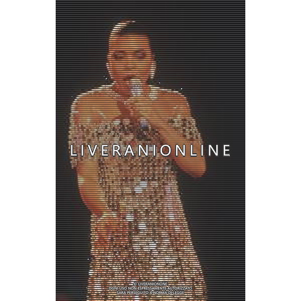 DIAP-RETROSPETTIVA DEE DEE BRIDGEWATER CANTANTE NELLA FOTO DEE DEE BRIDGEWATER A SANREMO NELL\'ANNO 1990 AG ALDO LIVERANI SAS