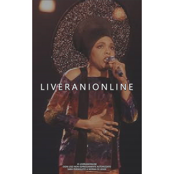 DIAP-RETROSPETTIVA DEE DEE BRIDGEWATER CANTANTE NELLA FOTO DEE DEE BRIDGEWATER A SANREMO NELL\'ANNO 1990 AG ALDO LIVERANI SAS