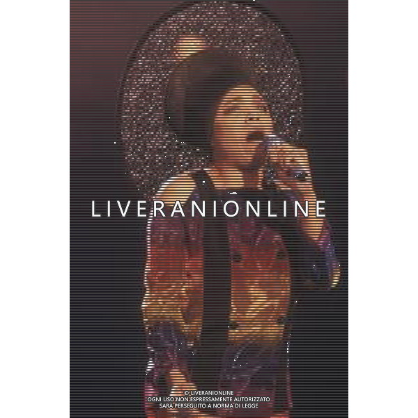 DIAP-RETROSPETTIVA DEE DEE BRIDGEWATER CANTANTE NELLA FOTO DEE DEE BRIDGEWATER A SANREMO NELL\'ANNO 1990 AG ALDO LIVERANI SAS