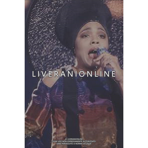 DIAP-RETROSPETTIVA DEE DEE BRIDGEWATER CANTANTE NELLA FOTO DEE DEE BRIDGEWATER A SANREMO NELL\'ANNO 1990 AG ALDO LIVERANI SAS