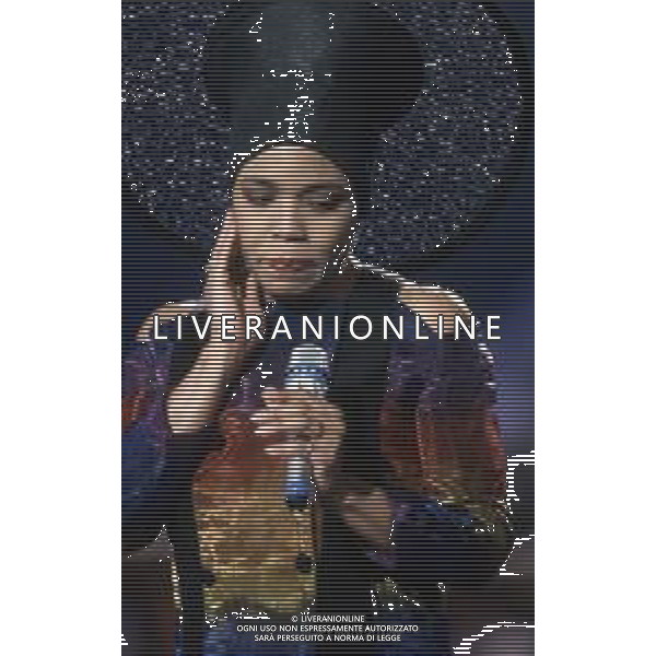 DIAP-RETROSPETTIVA DEE DEE BRIDGEWATER CANTANTE NELLA FOTO DEE DEE BRIDGEWATER A SANREMO NELL\'ANNO 1990 AG ALDO LIVERANI SAS