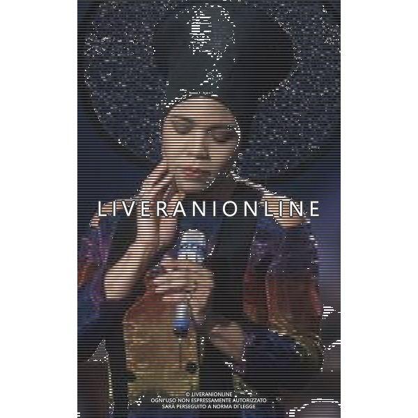 DIAP-RETROSPETTIVA DEE DEE BRIDGEWATER CANTANTE NELLA FOTO DEE DEE BRIDGEWATER A SANREMO NELL\'ANNO 1990 AG ALDO LIVERANI SAS