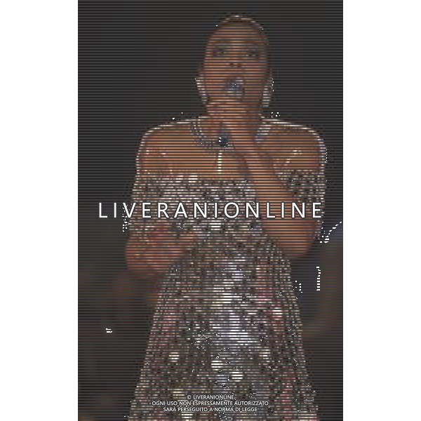 DIAP-RETROSPETTIVA DEE DEE BRIDGEWATER CANTANTE NELLA FOTO DEE DEE BRIDGEWATER A SANREMO NELL\'ANNO 1990 AG ALDO LIVERANI SAS