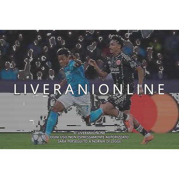 TVPM Napoli, Eintracht Frankfurt Nella Foto: David Neres, Nathaniel Brown Foto Mosca, Ag.Liverani - AGENZIA ALDO LIVERANI SAS -TVPM Napoli vs Eintracht Francoforte 4a Giornata Champions League 04.11.2025