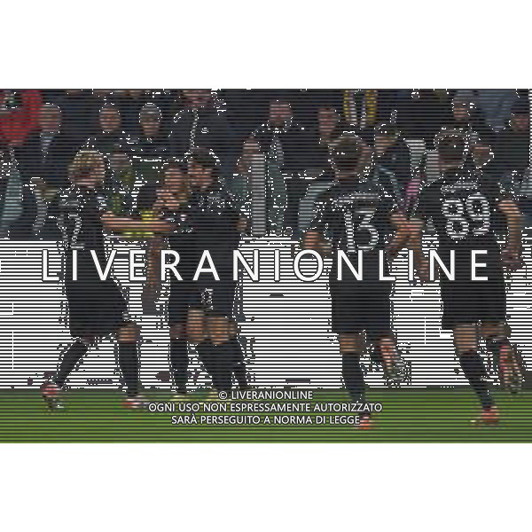 Torino 04.11.2025 Allianz Stadium © Manuela Viganti/Agenzia Aldo Liverani Juventus vs Sporting Lisbona 4a giornata Uefa Champions League 2025/2026 Nella foto: esultanza sporting lisbona dopo il gol di maximiliano araujo