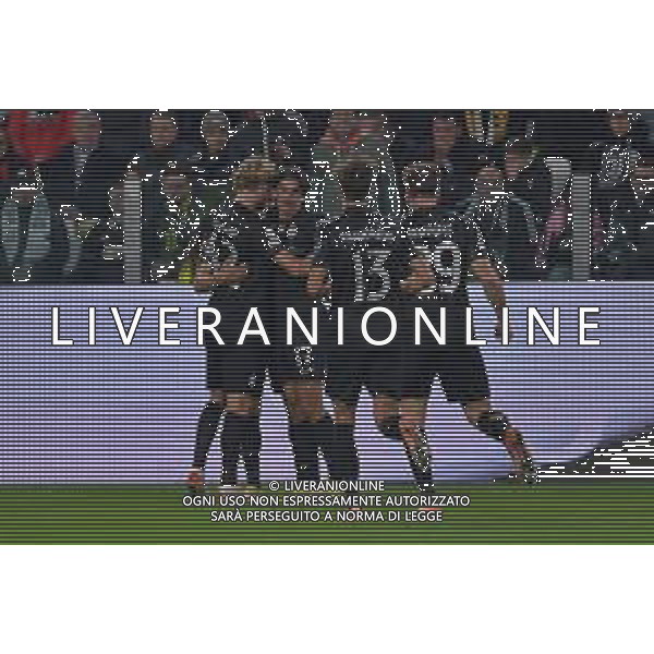 Torino 04.11.2025 Allianz Stadium © Manuela Viganti/Agenzia Aldo Liverani Juventus vs Sporting Lisbona 4a giornata Uefa Champions League 2025/2026 Nella foto: esultanza sporting lisbona dopo il gol di maximiliano araujo