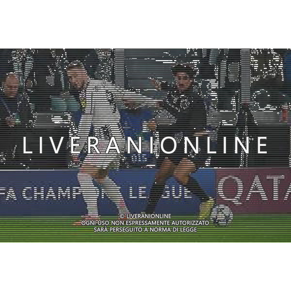 TVPG Juventus FC vs SCP Sporting Lisbona nella foto Teun Koopmeiners (Fc Juventus) e Francisco Trincao (SCP Sporting Lisbona) 04-11-2025 Allianz Stadium, Torino (ITA) - Quarta Giornata Champions League 2025/26 ©TVPG Pasquale Golia - AGENZIA ALDO LIVERANI SAS