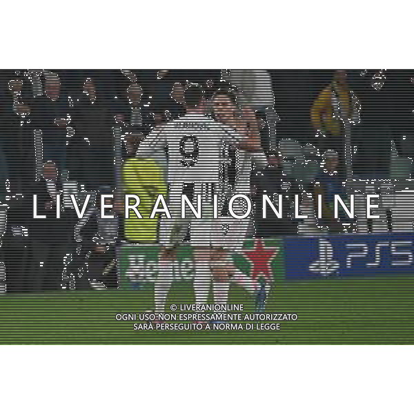 TVPG Juventus FC vs SCP Sporting Lisbona nella foto Dusan Vlahovic (Fc Juventus) e Kenan Yıldız (Fc Juventus) Esultanza dopo la rete 04-11-2025 Allianz Stadium, Torino (ITA) - Quarta Giornata Champions League 2025/26 ©TVPG Pasquale Golia - AGENZIA ALDO LIVERANI SAS