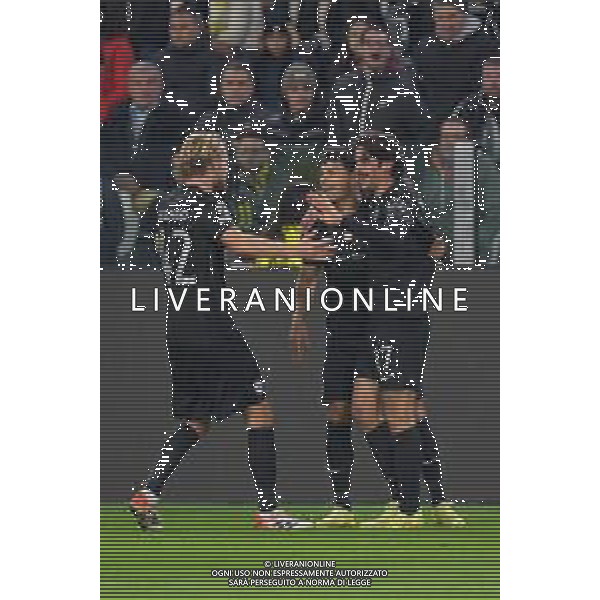 Torino 04.11.2025 Allianz Stadium © Manuela Viganti/Agenzia Aldo Liverani Juventus vs Sporting Lisbona 4a giornata Uefa Champions League 2025/2026 Nella foto: esultanza sporting lisbona dopo il gol di maximiliano araujo ©Viganti - AGENZIA ALDO LIVERANI SAS