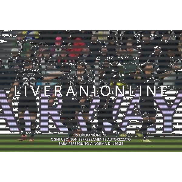 Torino 04.11.2025 Allianz Stadium © Manuela Viganti/Agenzia Aldo Liverani Juventus vs Sporting Lisbona 4a giornata Uefa Champions League 2025/2026 Nella foto: esultanza sporting lisbona dopo il gol di maximiliano araujo ©Viganti - AGENZIA ALDO LIVERANI SAS