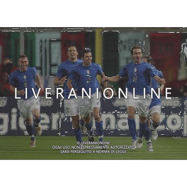 Firenze 01/03/2006 Italia-Germania Amichevole Nella foto: Gioia Gilardino Alberto dopo il gol del 1-0.* Ph Gianni Nucci/Agenzia Aldo Liverani