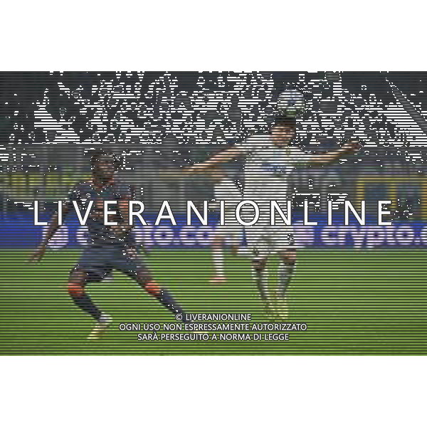 Inter vs Kairat Almaty nella foto Yann Aurel Bisseck (Inter) e Dastan Satpayev (Kairat Almaty) Milano 05-11-2025 Stadio Giuseppe Meazza - San Siro Inter vs Kairat Almaty UEFA Champions League fase a girone unico - 4a giornata foto Roberto Garavaglia/Agenzia Aldo Liverani sas