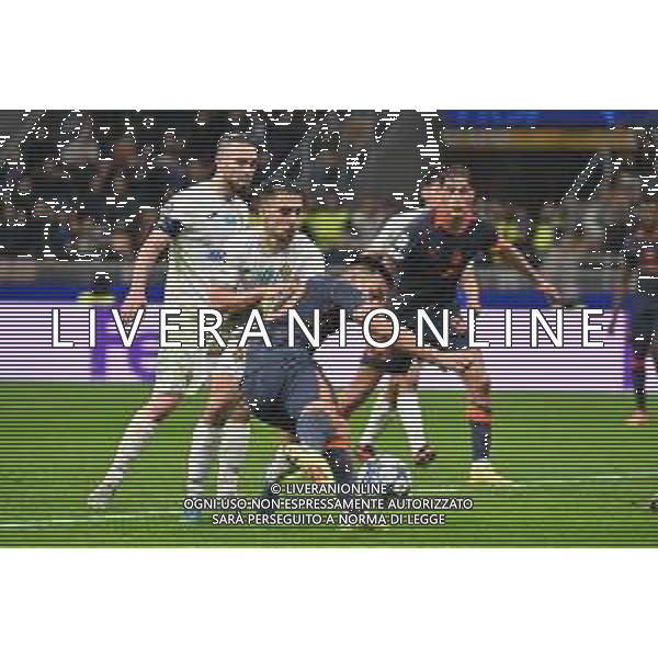 Inter vs Kairat Almaty nella foto Lautaro Martinez (Inter) segna il gol dell\'1 a 0 Milano 05-11-2025 Stadio Giuseppe Meazza - San Siro Inter vs Kairat Almaty UEFA Champions League fase a girone unico - 4a giornata foto Roberto Garavaglia/Agenzia Aldo Liverani sas