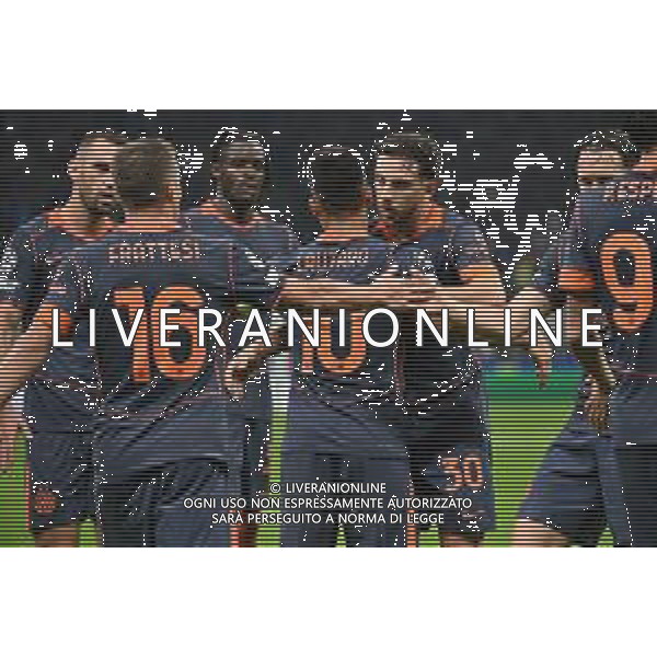 Inter vs Kairat Almaty nella foto giocatori Inter esultanza dopo il gol dell\'1 a 0 Milano 05-11-2025 Stadio Giuseppe Meazza - San Siro Inter vs Kairat Almaty UEFA Champions League fase a girone unico - 4a giornata foto Roberto Garavaglia/Agenzia Aldo Liverani sas