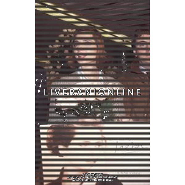 DIAP-RETROSPETTIVA ISABELLA ROSSELLINI ATTRICE NELLA FOTO ISABELLA ROSSELLINI A MILANO ALLA PRESENTAZIONE DEL NUOVO PROFOFUMO DELLA LANCOME “ TRESOR“ NELL\'ANNO 1991 AG ALDO LIVERANI SAS