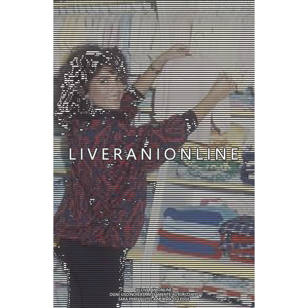 DIAP-RETROSPETTIVA ROBERTA MANFREDI ATTRICE NELLA FOTO ROBERTA MANFREDI A ROMA NELL\'ANNO 1986 FOTO EDGARDO DELLA SCORCIOSA-AG ALDO LIVERANI SAS