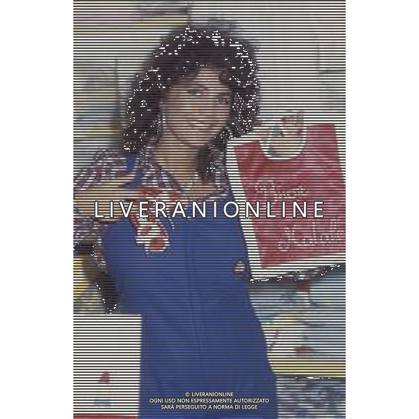 DIAP-RETROSPETTIVA ROBERTA MANFREDI ATTRICE NELLA FOTO ROBERTA MANFREDI A ROMA NELL\'ANNO 1986 FOTO EDGARDO DELLA SCORCIOSA-AG ALDO LIVERANI SAS