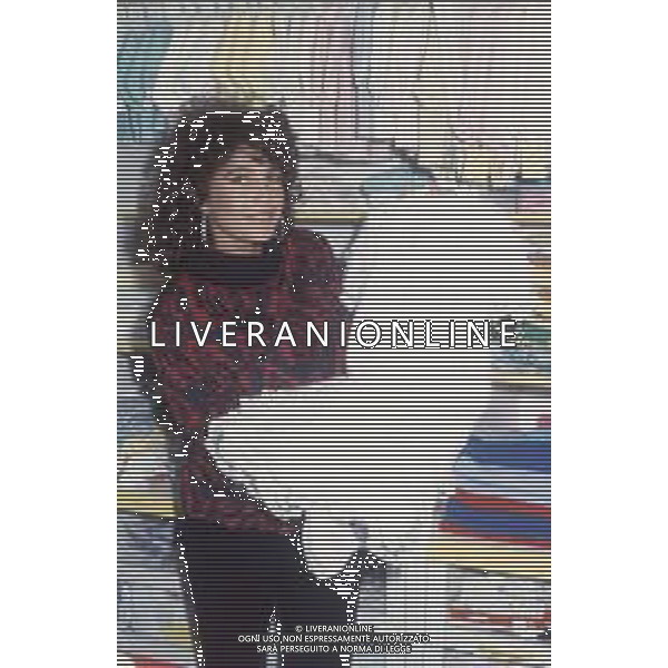 DIAP-RETROSPETTIVA ROBERTA MANFREDI ATTRICE NELLA FOTO ROBERTA MANFREDI A ROMA NELL\'ANNO 1986 FOTO EDGARDO DELLA SCORCIOSA-AG ALDO LIVERANI SAS