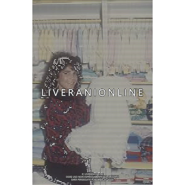 DIAP-RETROSPETTIVA ROBERTA MANFREDI ATTRICE NELLA FOTO ROBERTA MANFREDI A ROMA NELL\'ANNO 1986 FOTO EDGARDO DELLA SCORCIOSA-AG ALDO LIVERANI SAS