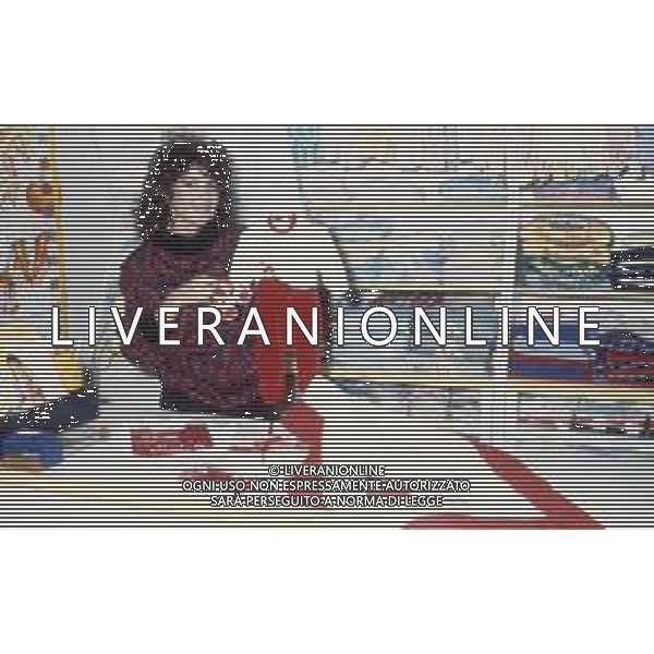 DIAP-RETROSPETTIVA ROBERTA MANFREDI ATTRICE NELLA FOTO ROBERTA MANFREDI A ROMA NELL\'ANNO 1986 FOTO EDGARDO DELLA SCORCIOSA-AG ALDO LIVERANI SAS