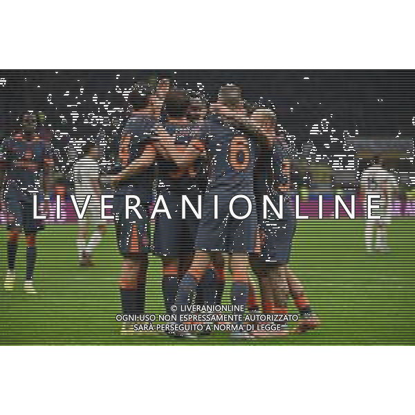 Inter vs Kairat Almaty nella foto giocatori Inter esultanza dopo il gol del 2 a 1 Milano 05-11-2025 Stadio Giuseppe Meazza - San Siro Inter vs Kairat Almaty UEFA Champions League fase a girone unico - 4a giornata foto Roberto Garavaglia/Agenzia Aldo Liverani sas