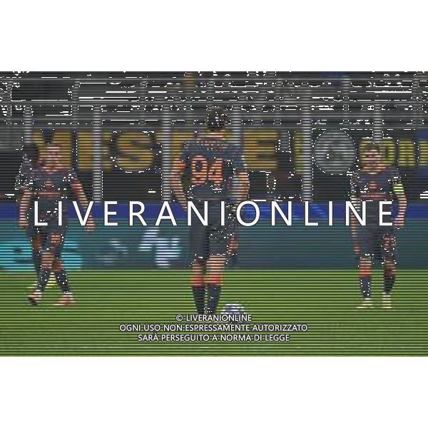 Inter vs Kairat Almaty nella foto delusione Inter dopo il gol subito Milano 05-11-2025 Stadio Giuseppe Meazza - San Siro Inter vs Kairat Almaty UEFA Champions League fase a girone unico - 4a giornata foto Roberto Garavaglia/Agenzia Aldo Liverani sas