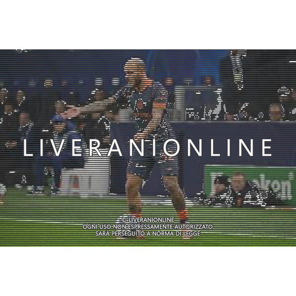 Inter vs Kairat Almaty nella foto Federico Dimarco (Inter) Milano 05-11-2025 Stadio Giuseppe Meazza - San Siro Inter vs Kairat Almaty UEFA Champions League fase a girone unico - 4a giornata foto Roberto Garavaglia/Agenzia Aldo Liverani sas