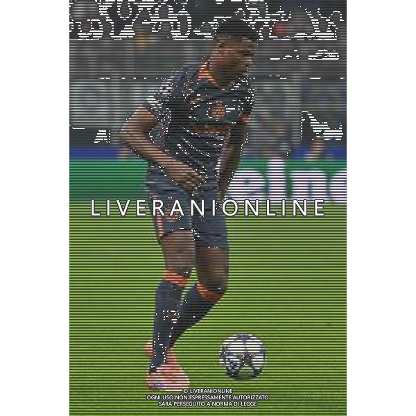 Inter vs Kairat Almaty nella foto Denzel Dumfries (Inter) Milano 05-11-2025 Stadio Giuseppe Meazza - San Siro Inter vs Kairat Almaty UEFA Champions League fase a girone unico - 4a giornata foto Roberto Garavaglia/Agenzia Aldo Liverani sas