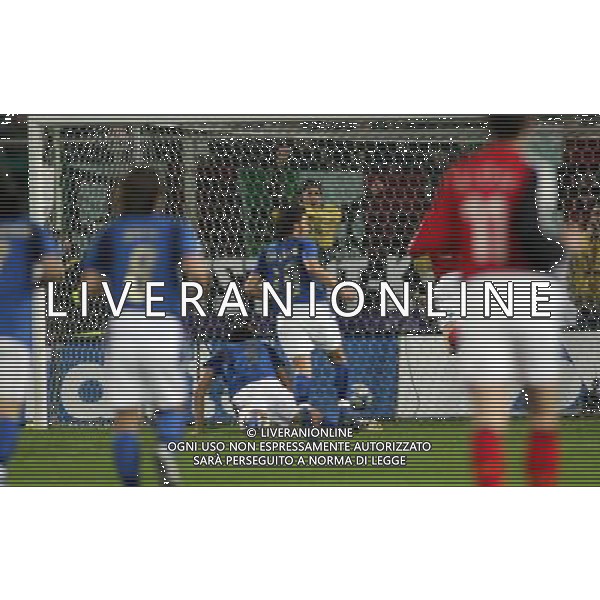 Firenze 01/03/2006 Italia-Germania Amichevole Nella foto: Il gol di Toni Luca.* Ph Gianni Nucci/Agenzia Aldo Liverani