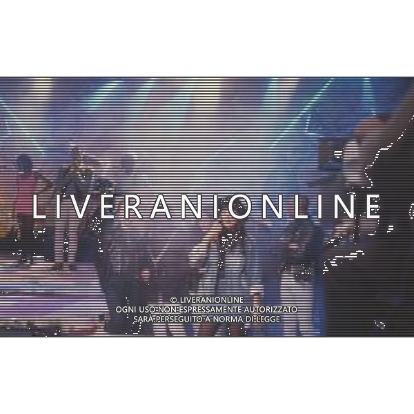 DIAP-RETROSPETTIVA KAY SANDVIK CONDUTTRICE TELEVISIVA E RADIOFONICA NELLA FOTO KAY SANDVIK A “DISCORING “ NELL\'ANNO 1990 AG ALDO LIVERANI SAS