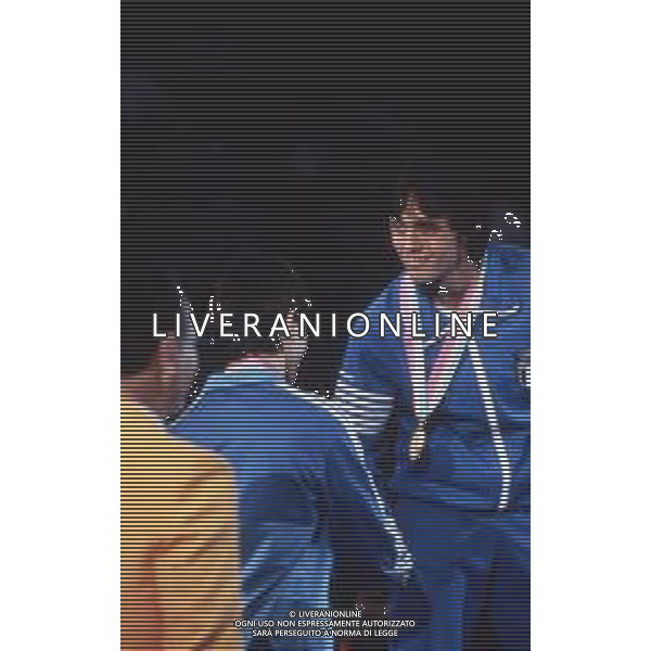 DIAP-RETROSPETTIVA VINCENZO MAENZA LOTTATORE NELLA FOTO VINCENZO MAENZA PARTECIPA ALLE OLIMPIADI DI LOS ANGELES 1984 ARCHIVIO DFP-AG ALDO LIVERANI SAS