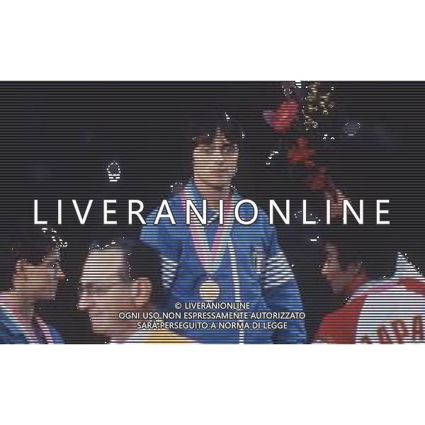 DIAP-RETROSPETTIVA VINCENZO MAENZA LOTTATORE NELLA FOTO VINCENZO MAENZA PARTECIPA ALLE OLIMPIADI DI LOS ANGELES 1984 ARCHIVIO DFP-AG ALDO LIVERANI SAS