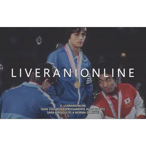 DIAP-RETROSPETTIVA VINCENZO MAENZA LOTTATORE NELLA FOTO VINCENZO MAENZA PARTECIPA ALLE OLIMPIADI DI LOS ANGELES 1984 ARCHIVIO DFP-AG ALDO LIVERANI SAS