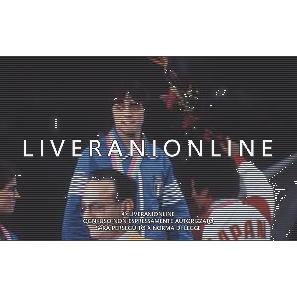 DIAP-RETROSPETTIVA VINCENZO MAENZA LOTTATORE NELLA FOTO VINCENZO MAENZA PARTECIPA ALLE OLIMPIADI DI LOS ANGELES 1984 ARCHIVIO DFP-AG ALDO LIVERANI SAS