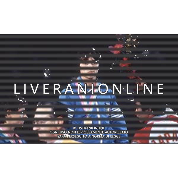 DIAP-RETROSPETTIVA VINCENZO MAENZA LOTTATORE NELLA FOTO VINCENZO MAENZA PARTECIPA ALLE OLIMPIADI DI LOS ANGELES 1984 ARCHIVIO DFP-AG ALDO LIVERANI SAS