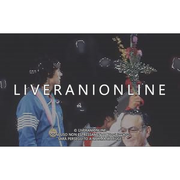 DIAP-RETROSPETTIVA VINCENZO MAENZA LOTTATORE NELLA FOTO VINCENZO MAENZA PARTECIPA ALLE OLIMPIADI DI LOS ANGELES 1984 ARCHIVIO DFP-AG ALDO LIVERANI SAS