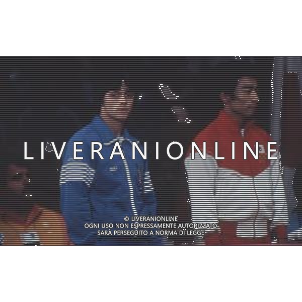 DIAP-RETROSPETTIVA VINCENZO MAENZA LOTTATORE NELLA FOTO VINCENZO MAENZA PARTECIPA ALLE OLIMPIADI DI LOS ANGELES 1984 ARCHIVIO DFP-AG ALDO LIVERANI SAS