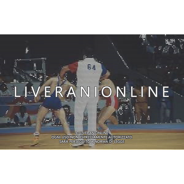 DIAP-RETROSPETTIVA VINCENZO MAENZA LOTTATORE NELLA FOTO VINCENZO MAENZA PARTECIPA ALLE OLIMPIADI DI LOS ANGELES 1984 ARCHIVIO DFP-AG ALDO LIVERANI SAS