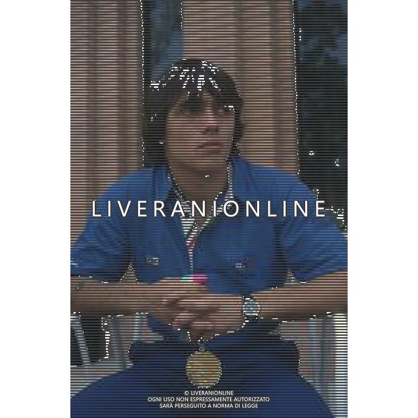 DIAP-RETROSPETTIVA VINCENZO MAENZA LOTTATORE NELLA FOTO VINCENZO MAENZA PARTECIPA ALLE OLIMPIADI DI LOS ANGELES 1984 ARCHIVIO DFP-AG ALDO LIVERANI SAS
