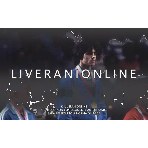 DIAP-RETROSPETTIVA VINCENZO MAENZA LOTTATORE NELLA FOTO VINCENZO MAENZA PARTECIPA ALLE OLIMPIADI DI LOS ANGELES 1984 ARCHIVIO DFP-AG ALDO LIVERANI SAS