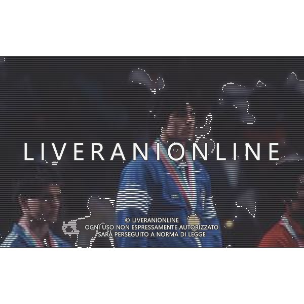 DIAP-RETROSPETTIVA VINCENZO MAENZA LOTTATORE NELLA FOTO VINCENZO MAENZA PARTECIPA ALLE OLIMPIADI DI LOS ANGELES 1984 ARCHIVIO DFP-AG ALDO LIVERANI SAS