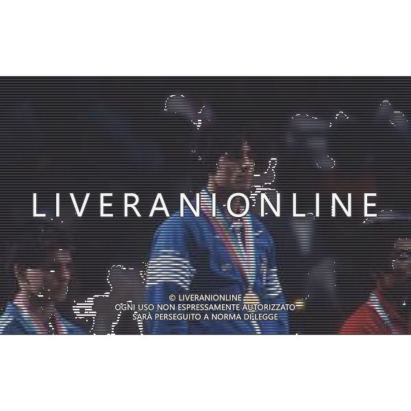 DIAP-RETROSPETTIVA VINCENZO MAENZA LOTTATORE NELLA FOTO VINCENZO MAENZA PARTECIPA ALLE OLIMPIADI DI LOS ANGELES 1984 ARCHIVIO DFP-AG ALDO LIVERANI SAS