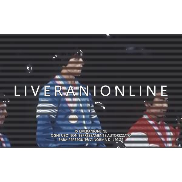 DIAP-RETROSPETTIVA VINCENZO MAENZA LOTTATORE NELLA FOTO VINCENZO MAENZA PARTECIPA ALLE OLIMPIADI DI LOS ANGELES 1984 ARCHIVIO DFP-AG ALDO LIVERANI SAS