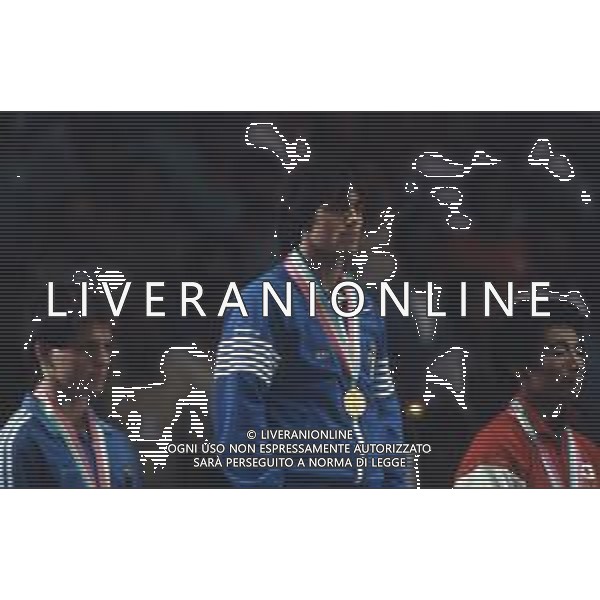 DIAP-RETROSPETTIVA VINCENZO MAENZA LOTTATORE NELLA FOTO VINCENZO MAENZA PARTECIPA ALLE OLIMPIADI DI LOS ANGELES 1984 ARCHIVIO DFP-AG ALDO LIVERANI SAS