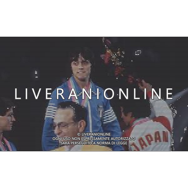 DIAP-RETROSPETTIVA VINCENZO MAENZA LOTTATORE NELLA FOTO VINCENZO MAENZA PARTECIPA ALLE OLIMPIADI DI LOS ANGELES 1984 ARCHIVIO DFP-AG ALDO LIVERANI SAS