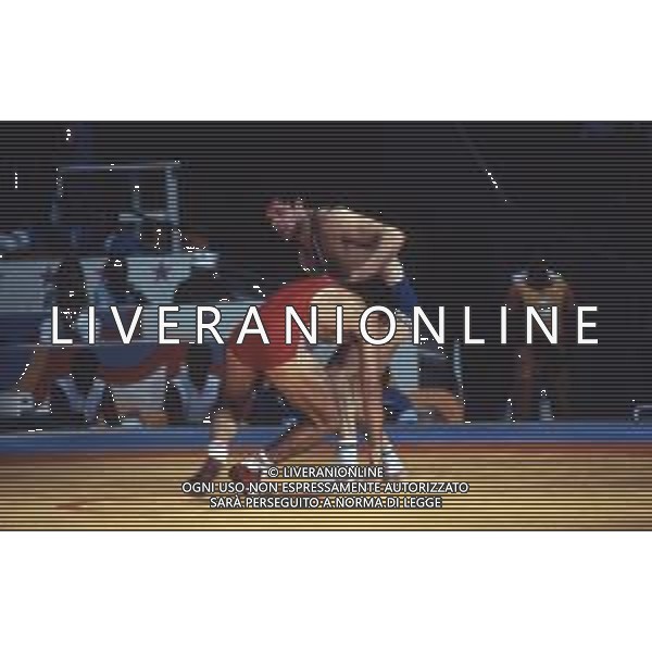 DIAP-RETROSPETTIVA VINCENZO MAENZA LOTTATORE NELLA FOTO VINCENZO MAENZA PARTECIPA ALLE OLIMPIADI DI LOS ANGELES 1984 ARCHIVIO DFP-AG ALDO LIVERANI SAS