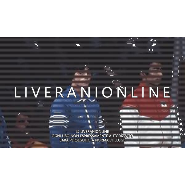 DIAP-RETROSPETTIVA VINCENZO MAENZA LOTTATORE NELLA FOTO VINCENZO MAENZA PARTECIPA ALLE OLIMPIADI DI LOS ANGELES 1984 ARCHIVIO DFP-AG ALDO LIVERANI SAS